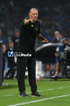 2024-08-10 - Pierpaolo Bisi coach of Modena FC gestures during the Soccer Italian Cup Freccia Rossa between SSC Napoli vs Modena FC at Diego Armando Maradona Stadium - SSC NAPOLI VS MODENA FC - ITALIAN CUP - SOCCER