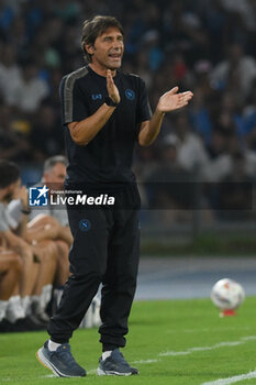 2024-08-10 - Antonio Conte of SSC Napoli gesture during the Soccer Italian Cup Freccia Rossa between SSC Napoli vs Modena FC at Diego Armando Maradona Stadium - SSC NAPOLI VS MODENA FC - ITALIAN CUP - SOCCER