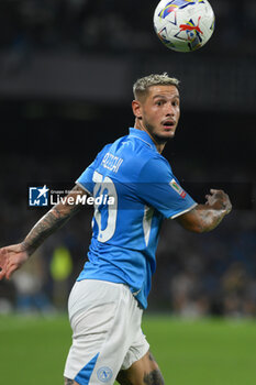 2024-08-10 - Pasquale Mazzocchi of SSC Napoli in action during the Soccer Italian Cup Freccia Rossa between SSC Napoli vs Modena FC at Diego Armando Maradona Stadium - SSC NAPOLI VS MODENA FC - ITALIAN CUP - SOCCER