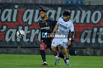 2024-08-10 - Marco Spina and Pasquale Ortisi during the italian soccer 
Serie C match Fc Crotone vs ACR Messin at the Ezio Scida stadium in Crotone, 
Italy on August 10, 2024 - CROTONE VS MESSINA - ITALIAN CUP - SOCCER