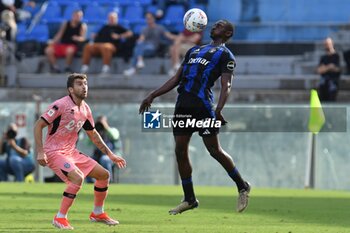 2024-09-25 - Idrissa Toure' (Pisa) thwarted by Raffaele Celia (Cesena) - PISA VS CESENA - ITALIAN CUP - SOCCER