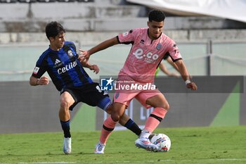 2024-09-25 - Elays Tavsan (Cesena) thwarted by Pietro Beruatto (Pisa) - PISA VS CESENA - ITALIAN CUP - SOCCER