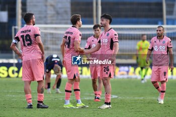 2024-09-25 - Players of Cesena celebrate at the end of the match - PISA VS CESENA - ITALIAN CUP - SOCCER