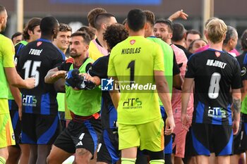 2024-09-25 - Antonio Caracciolo (Pisa) argues with an opponent at the end of the match - PISA VS CESENA - ITALIAN CUP - SOCCER