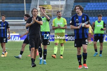 2024-09-25 - Head coach of Pisa Filippo Inzaghi and Alexander Lind (Pisa) at the end of the match - PISA VS CESENA - ITALIAN CUP - SOCCER