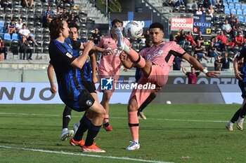 2024-09-25 - Elays Tavsan (Cesena) thwarted by Alexander Lind (Pisa) - PISA VS CESENA - ITALIAN CUP - SOCCER