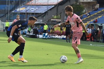 2024-09-25 - Mirko Antonucci (Cesena) thwarted by Adrian Rus (Pisa) - PISA VS CESENA - ITALIAN CUP - SOCCER