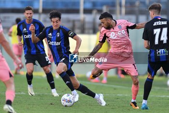 2024-09-25 - Samuele Angori (Pisa) thwarted by Emanuele Pio Adamo (Cesena) - PISA VS CESENA - ITALIAN CUP - SOCCER