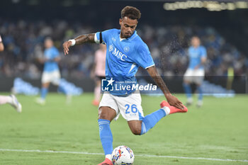 2024-09-26 - Cyril Ngonge of SSC Napoli scoring a goal of 2-0 during the Soccer Italian Cup Freccia Rossa between SSC Napoli vs Palermo FC at Diego Armando Maradona Stadium - NAPOLI VS PALERMO - ITALIAN CUP - SOCCER