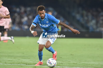 2024-09-26 - Cyril Ngonge of SSC Napoli scoring a goal of 2-0 during the Soccer Italian Cup Freccia Rossa between SSC Napoli vs Palermo FC at Diego Armando Maradona Stadium - NAPOLI VS PALERMO - ITALIAN CUP - SOCCER