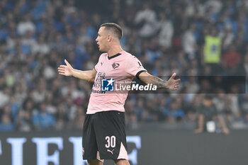 2024-09-26 - Dario Saric of Palermo FC gestures during the Soccer Italian Cup Freccia Rossa between SSC Napoli vs Palermo FC at Diego Armando Maradona Stadium - NAPOLI VS PALERMO - ITALIAN CUP - SOCCER