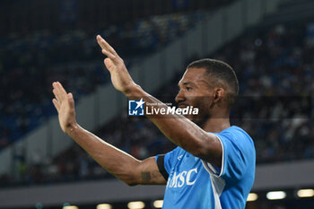 2024-09-26 - Juan Jesus of SSC Napoli rejoices after scoring a goal of 3-0 during the Soccer Italian Cup Freccia Rossa between SSC Napoli vs Palermo FC at Diego Armando Maradona Stadium - NAPOLI VS PALERMO - ITALIAN CUP - SOCCER