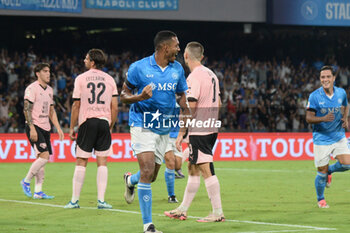 2024-09-26 - Juan Jesus of SSC Napoli rejoices after scoring a goal of 3-0 during the Soccer Italian Cup Freccia Rossa between SSC Napoli vs Palermo FC at Diego Armando Maradona Stadium - NAPOLI VS PALERMO - ITALIAN CUP - SOCCER