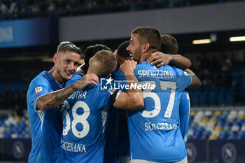 2024-09-26 - Juan Jesus of SSC Napoli rejoices after scoring a goal of 3-0 during the Soccer Italian Cup Freccia Rossa between SSC Napoli vs Palermo FC at Diego Armando Maradona Stadium - NAPOLI VS PALERMO - ITALIAN CUP - SOCCER