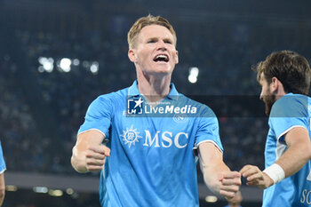 2024-09-26 - Scott McTominay of SSC Napoli rejoices after scoring a goal of 5-0 during the Soccer Italian Cup Freccia Rossa between SSC Napoli vs Palermo FC at Diego Armando Maradona Stadium - NAPOLI VS PALERMO - ITALIAN CUP - SOCCER