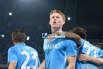 2024-09-26 - Scott McTominay of SSC Napoli rejoices after scoring a goal of 5-0 during the Soccer Italian Cup Freccia Rossa between SSC Napoli vs Palermo FC at Diego Armando Maradona Stadium - NAPOLI VS PALERMO - ITALIAN CUP - SOCCER