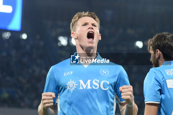 2024-09-26 - Scott McTominay of SSC Napoli rejoices after scoring a goal of 5-0 during the Soccer Italian Cup Freccia Rossa between SSC Napoli vs Palermo FC at Diego Armando Maradona Stadium - NAPOLI VS PALERMO - ITALIAN CUP - SOCCER