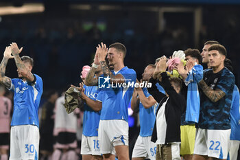 2024-09-26 - SSC Napoli team rejocies at the and of the Soccer Italian Cup Freccia Rossa between SSC Napoli vs Palermo FC at Diego Armando Maradona Stadium - NAPOLI VS PALERMO - ITALIAN CUP - SOCCER