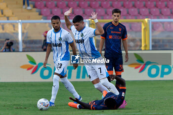 2024-09-24 - Cristian Volpato of US Sassuolo in action against Patrick Dorgu of US Lecce - LECCE VS SASSUOLO - ITALIAN CUP - SOCCER