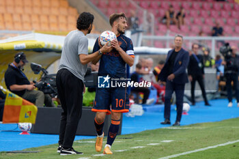 2024-09-24 - coach Fabio Grosso of US Sassuolo and Remi Oudin of US Lecce - LECCE VS SASSUOLO - ITALIAN CUP - SOCCER