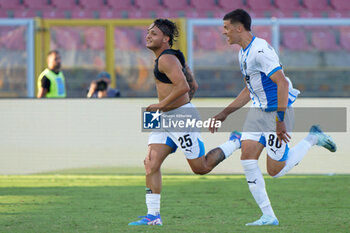 2024-09-24 - Lua D'Andrea of US Sassuolo celebrates after scoring a goal with Tarik Muharemovic of US Sassuolo - LECCE VS SASSUOLO - ITALIAN CUP - SOCCER