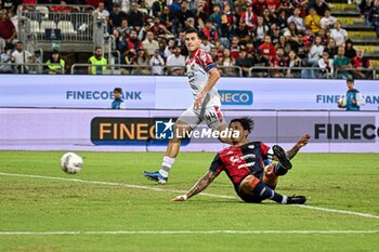 2024-09-24 - Gianluca Lapadula of Cagliari Calcio, Goal - CAGLIARI VS CREMONESE - ITALIAN CUP - SOCCER