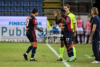 2024-09-24 - Gianluca Lapadula of Cagliari Calcio,Zito Luvumbo of Cagliari Calcio - CAGLIARI VS CREMONESE - ITALIAN CUP - SOCCER