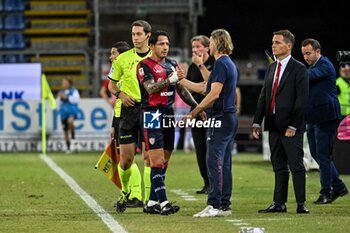 2024-09-24 - Gianluca Lapadula of Cagliari Calcio, Davide Nicola Mister of Cagliari Calcio - CAGLIARI VS CREMONESE - ITALIAN CUP - SOCCER