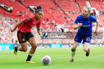 2024-05-18 - Geyse Da Silva Ferreira (23) of Manchester United and Niamh Charles (21) of Chelsea during the FA Women's Super League, English championship football match between Manchester United and Chelsea on 18 May 2024 at Old Trafford in Manchester, England - FOOTBALL - WOMEN'S ENGLISH CHAMP - MANCHESTER UNITED V CHELSEA - ENGLISH FA WOMEN'S SUPER LEAGUE - SOCCER