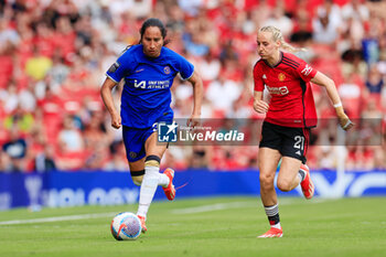 2024-05-18 - Mayra Ramirez (35) of Chelsea and Millie Turner (21) of Manchester United during the FA Women's Super League, English championship football match between Manchester United and Chelsea on 18 May 2024 at Old Trafford in Manchester, England - FOOTBALL - WOMEN'S ENGLISH CHAMP - MANCHESTER UNITED V CHELSEA - ENGLISH FA WOMEN'S SUPER LEAGUE - SOCCER