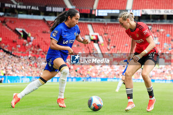 2024-05-18 - Mayra Ramirez (35) of Chelsea and Millie Turner (21) of Manchester United during the FA Women's Super League, English championship football match between Manchester United and Chelsea on 18 May 2024 at Old Trafford in Manchester, England - FOOTBALL - WOMEN'S ENGLISH CHAMP - MANCHESTER UNITED V CHELSEA - ENGLISH FA WOMEN'S SUPER LEAGUE - SOCCER