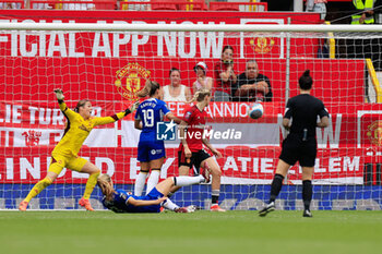 2024-05-18 - Melanie Leupolz (8) of Chelsea scores a goal 0-5 during the FA Women's Super League, English championship football match between Manchester United and Chelsea on 18 May 2024 at Old Trafford in Manchester, England - FOOTBALL - WOMEN'S ENGLISH CHAMP - MANCHESTER UNITED V CHELSEA - ENGLISH FA WOMEN'S SUPER LEAGUE - SOCCER