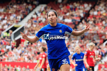 2024-05-18 - Mayra Ramirez (35) of Chelsea celebrates a goal 0-4 during the FA Women's Super League, English championship football match between Manchester United and Chelsea on 18 May 2024 at Old Trafford in Manchester, England - FOOTBALL - WOMEN'S ENGLISH CHAMP - MANCHESTER UNITED V CHELSEA - ENGLISH FA WOMEN'S SUPER LEAGUE - SOCCER