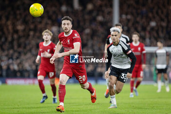 2024-01-24 - Liverpool forward Diogo Jota (20) during the English League Cup, EFL Cup, semi-final second leg football match between Fulham and Liverpool on 24 January 2024 at Craven Cottage in London, England - FOOTBALL - ENGLISH LEAGUE CUP - FULHAM V LIVERPOOL - ENGLISH LEAGUE CUP - SOCCER