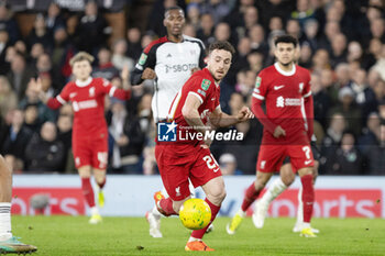 2024-01-24 - Liverpool forward Diogo Jota (20) during the English League Cup, EFL Cup, semi-final second leg football match between Fulham and Liverpool on 24 January 2024 at Craven Cottage in London, England - FOOTBALL - ENGLISH LEAGUE CUP - FULHAM V LIVERPOOL - ENGLISH LEAGUE CUP - SOCCER