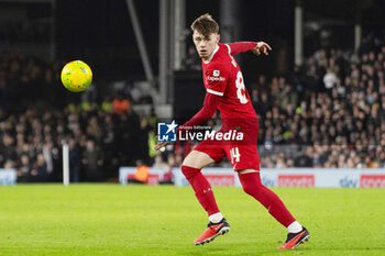 2024-01-24 - Liverpool defender Conor Bradley (84) during the English League Cup, EFL Cup, semi-final second leg football match between Fulham and Liverpool on 24 January 2024 at Craven Cottage in London, England - FOOTBALL - ENGLISH LEAGUE CUP - FULHAM V LIVERPOOL - ENGLISH LEAGUE CUP - SOCCER