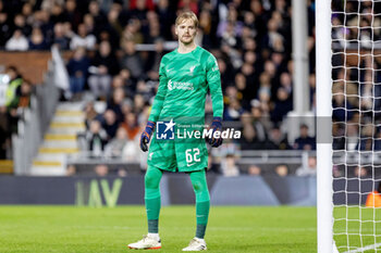 2024-01-24 - Liverpool goalkeeper Caoimhin Kelleher during the English League Cup, EFL Cup, semi-final second leg football match between Fulham and Liverpool on 24 January 2024 at Craven Cottage in London, England - FOOTBALL - ENGLISH LEAGUE CUP - FULHAM V LIVERPOOL - ENGLISH LEAGUE CUP - SOCCER