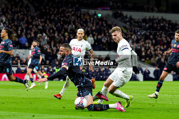 2024-01-27 - Timo Werner (16) of Tottenham Hotspur battles with Kyle Walker (2) of Manchester City during the English cup, FA Cup 4th round football match between Tottenham Hotspur and Manchester City on 26 January 2024 at Tottenham Hotspur Stadium in London, England - FOOTBALL - ENGLISH CUP - TOTTENHAM V MANCHESTER CITY - ENGLISH LEAGUE CUP - SOCCER
