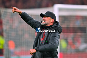 2024-02-25 - Liverpool manager Jurgen Klopp celebrates after winning the English League Cup, EFL Cup, Carabao Cup, Final football match between Chelsea and Liverpool on 25 February 2024 at Wembley Stadium in London, England - FOOTBALL - ENGLISH LEAGUE CUP - FINAL - CHELSEA V LIVERPOOL - ENGLISH LEAGUE CUP - SOCCER