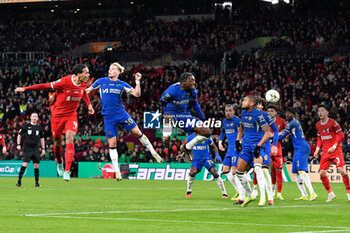 2024-02-25 - Virgil van Dijk (4) of Liverpool scores the winning goal during the English League Cup, EFL Cup, Carabao Cup, Final football match between Chelsea and Liverpool on 25 February 2024 at Wembley Stadium in London, England - FOOTBALL - ENGLISH LEAGUE CUP - FINAL - CHELSEA V LIVERPOOL - ENGLISH LEAGUE CUP - SOCCER