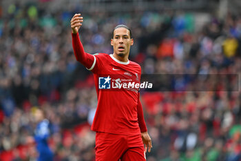 2024-02-25 - Virgil van Dijk (4) of Liverpool during the English League Cup, EFL Cup, Carabao Cup, Final football match between Chelsea and Liverpool on 25 February 2024 at Wembley Stadium in London, England - FOOTBALL - ENGLISH LEAGUE CUP - FINAL - CHELSEA V LIVERPOOL - ENGLISH LEAGUE CUP - SOCCER