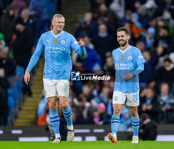 2024-03-16 - Bernardo Silva of Manchester City celebrates his goal 1-0 with Erling Haaland during the English FA Cup, quarter final football match between Manchester City and Newcastle United on 16 March 2024 at the Etihad Stadium in Manchester, England - FOOTBALL - ENGLISH CUP - MANCHESTER CITY V NEWCASTLE - ENGLISH LEAGUE CUP - SOCCER