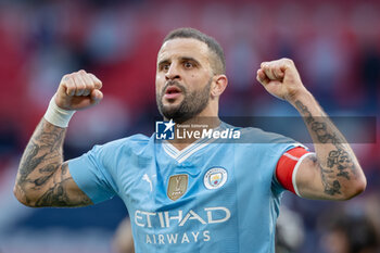 2024-04-20 - Manchester City defender Kyle Walker (2) celebrates after the English Cup, FA Cup, semi-final football match between Manchester City and Chelsea on 20 April 2024 at Wembley Stadium in London, England - FOOTBALL - ENGLISH CUP - MANCHESTER CITY V CHELSEA - ENGLISH LEAGUE CUP - SOCCER