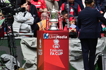 2024-04-21 - The Emirates FA Cup trophy during the English Cup, FA Cup, semi-final football match between Coventry City and Manchester United on 21 April 2024 at Wembley Stadium in London, England - FOOTBALL - ENGLISH CUP - COVENTRY V MANCHESTER UNITED - ENGLISH LEAGUE CUP - SOCCER