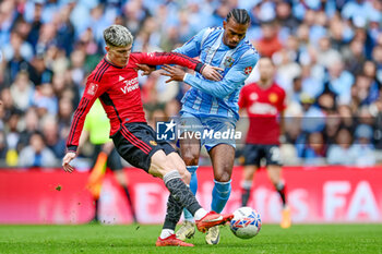 2024-04-21 - Manchester United forward Alejandro Garnacho (17) and Coventry City forward Haji Wright (11) during the English Cup, FA Cup, semi-final football match between Coventry City and Manchester United on 21 April 2024 at Wembley Stadium in London, England - FOOTBALL - ENGLISH CUP - COVENTRY V MANCHESTER UNITED - ENGLISH LEAGUE CUP - SOCCER