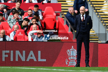 2024-04-21 - Manchester United manager Erik ten Hag during the English Cup, FA Cup, semi-final football match between Coventry City and Manchester United on 21 April 2024 at Wembley Stadium in London, England - FOOTBALL - ENGLISH CUP - COVENTRY V MANCHESTER UNITED - ENGLISH LEAGUE CUP - SOCCER