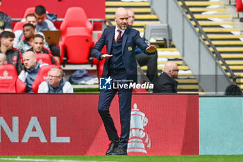 2024-04-21 - Manchester United manager Erik ten Hag during the English Cup, FA Cup, semi-final football match between Coventry City and Manchester United on 21 April 2024 at Wembley Stadium in London, England - FOOTBALL - ENGLISH CUP - COVENTRY V MANCHESTER UNITED - ENGLISH LEAGUE CUP - SOCCER