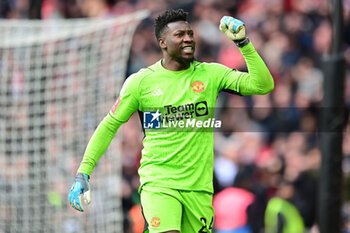 2024-04-21 - Manchester United goalkeeper Andre Onana (24) celebrates victory during the English Cup, FA Cup, semi-final football match between Coventry City and Manchester United on 21 April 2024 at Wembley Stadium in London, England - FOOTBALL - ENGLISH CUP - COVENTRY V MANCHESTER UNITED - ENGLISH LEAGUE CUP - SOCCER