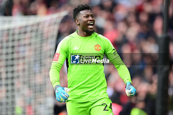 2024-04-21 - Manchester United goalkeeper Andre Onana (24) celebrates victory during the English Cup, FA Cup, semi-final football match between Coventry City and Manchester United on 21 April 2024 at Wembley Stadium in London, England - FOOTBALL - ENGLISH CUP - COVENTRY V MANCHESTER UNITED - ENGLISH LEAGUE CUP - SOCCER