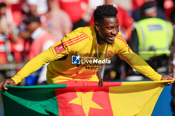 2024-05-25 - Andre Onana (24) of Manchester United celebrates after the 1-2 victory during the English FA Cup, Final football match between Manchester City and Manchester United on 25 May 2024 at Wembley Stadium in London, England - FOOTBALL - ENGLISH CUP - FINAL - MANCHESTER CITY V MANCHESTER UNITED - ENGLISH LEAGUE CUP - SOCCER